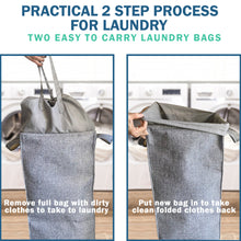 Load image into Gallery viewer, Collapsible Laundry Hamper with 2 removable Laundry Bags-Grey
