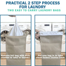 Load image into Gallery viewer, Collapsible Laundry Hamper with 2 removable Laundry Bags-Beige
